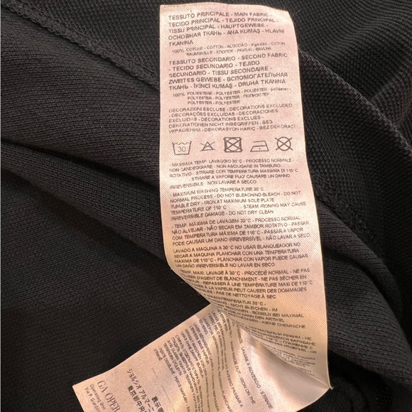 Armani Exchange Men's Black Polo Shirt Short Sleeve Collared, Logo. Size M - Picture 7 of 9